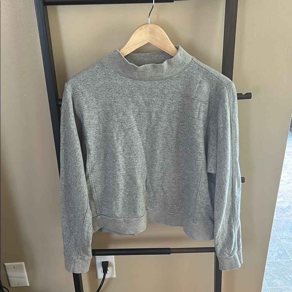 Everlane Lightweight French Terry Mock Neck Sweatshirt - L